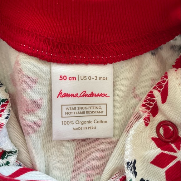 Hanna Andersson Baby Holiday Zip Sleeper Christmas Pajamas - reindeer fair isle - Picture 2 of 2